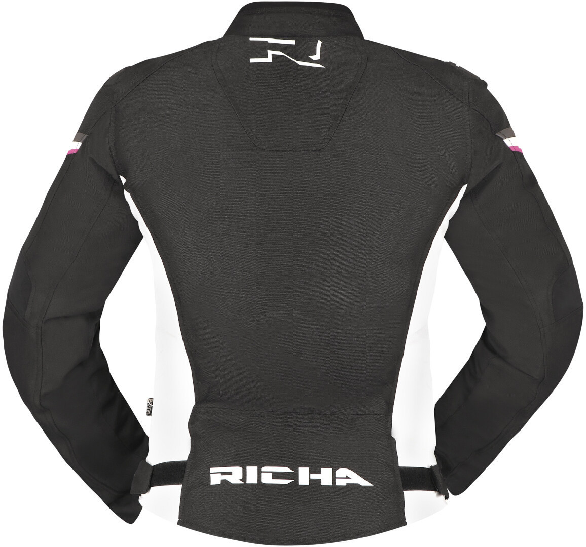 Richa Gotham 3 WP vattentät damer motorcykel textil jacka svart/vitt/rosa 4XL Figur 3
