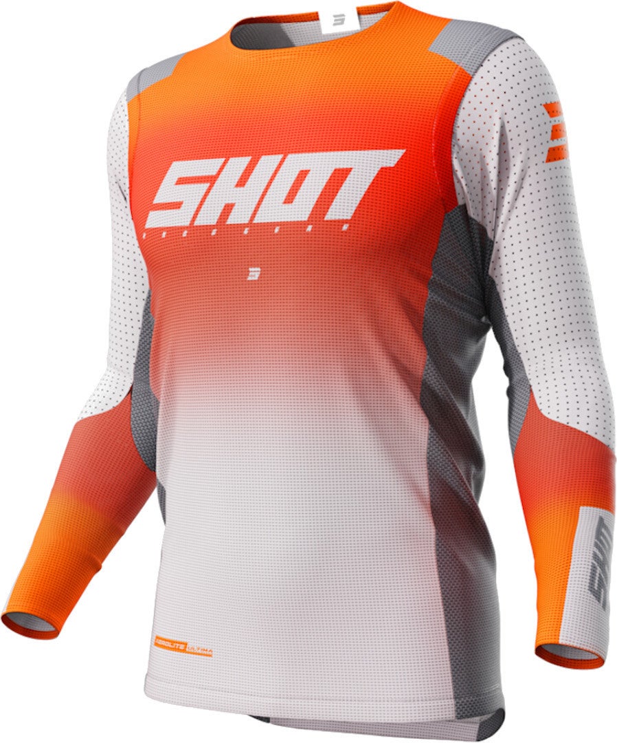 Shot Aerolite Ultima Motocross Jersey branco/laranja M Figura 1