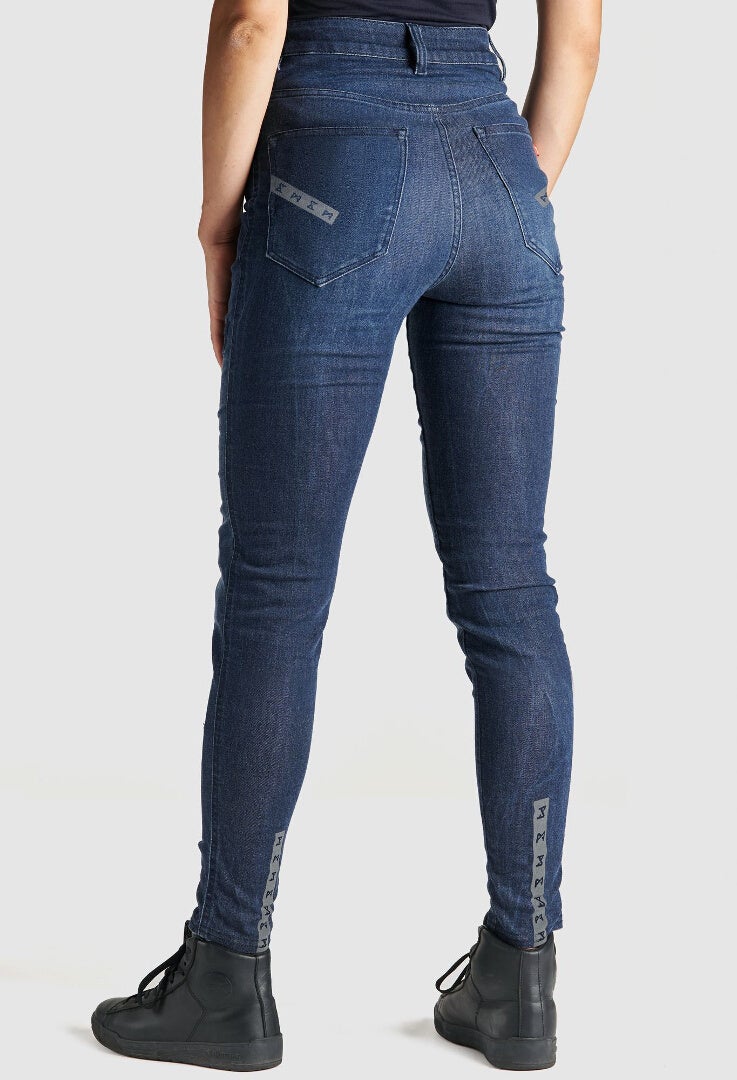 Pando Moto Kusari Cor Dame Motorcykel Jeans mørkeblå 24 L32 Figur 3