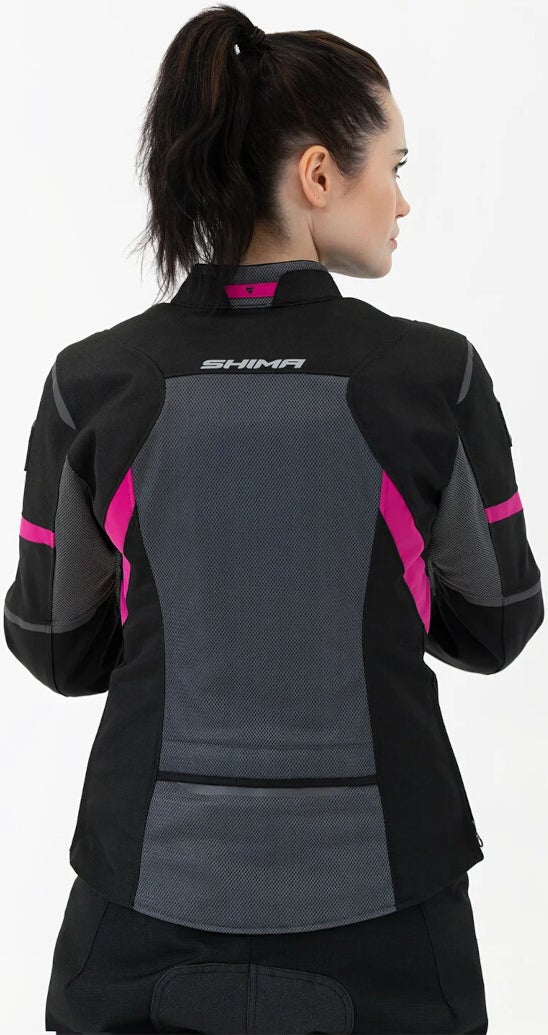 SHIMA Rush 2.0 Vented imperméable à l’eau dames moto textile veste Noir/Gris/Rose 3XL Figure 4