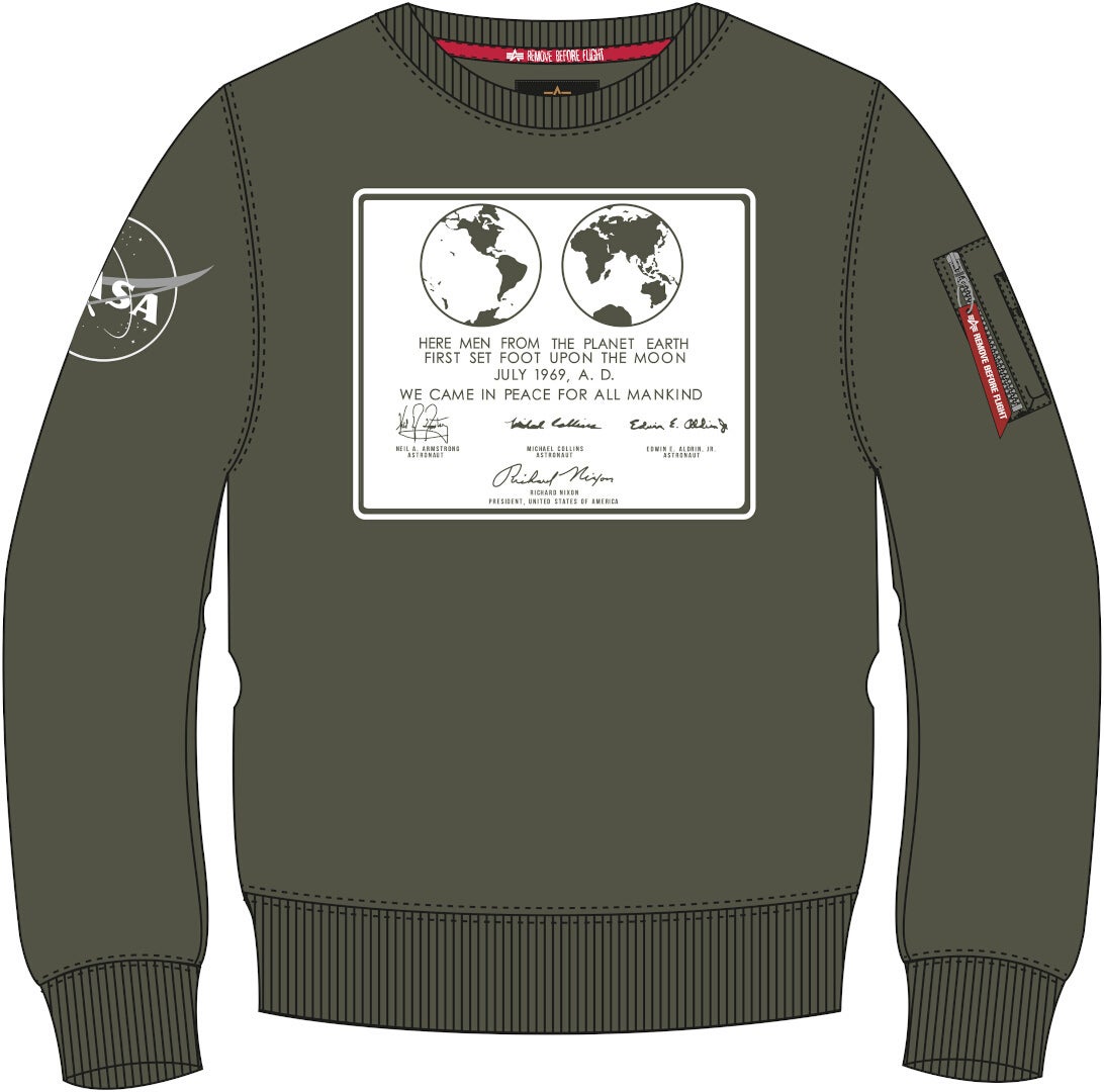 Alpha Industries Lunar Plaque Sweatshirt oliv M Abbildung 1