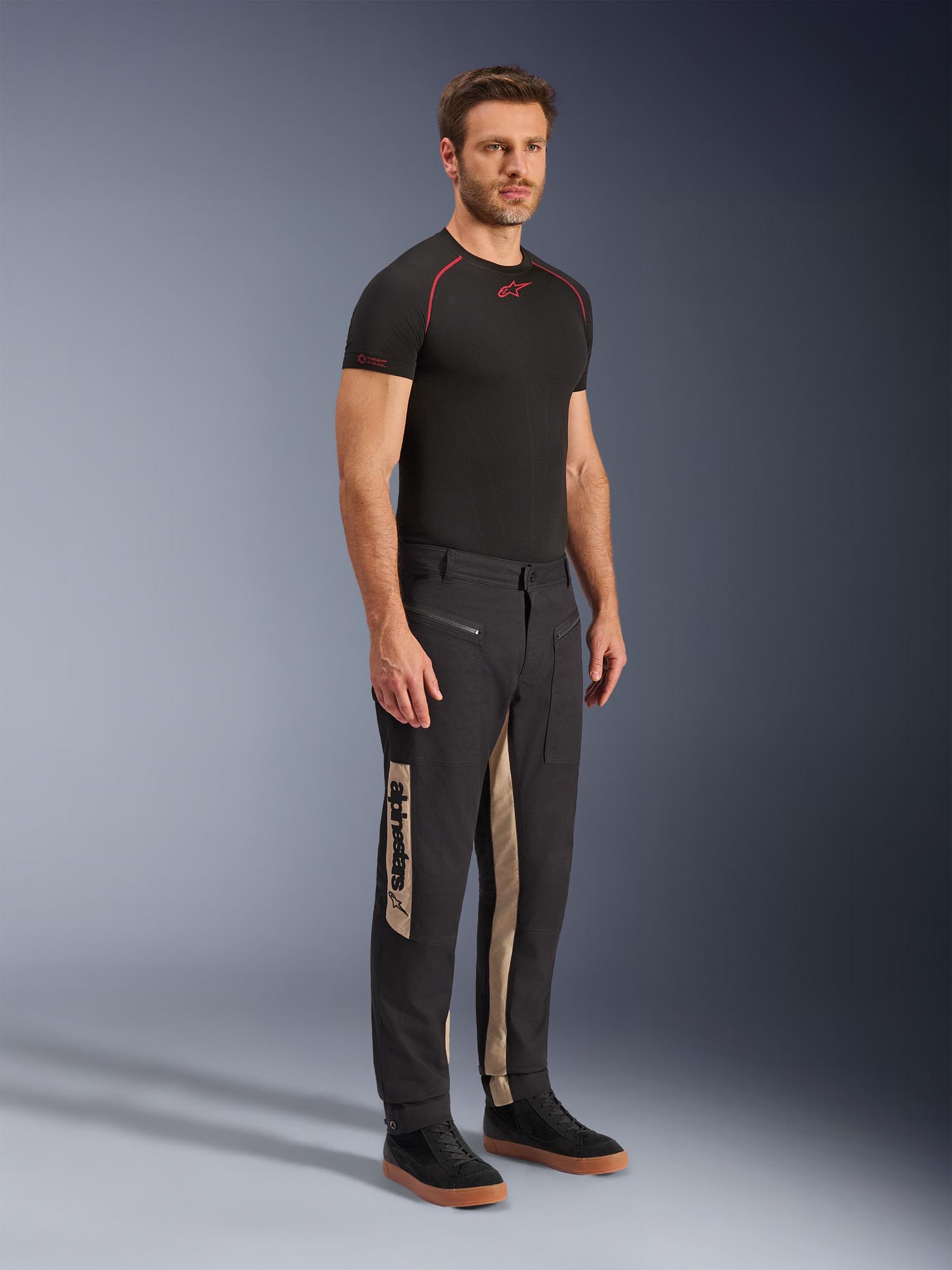 Side view of Alpinestars Flex-Ast Canvas Motorcycle Textile Pants
