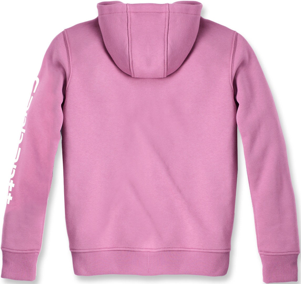 Carhartt Clarksburg Logo Sweat à capuche pour dames rose/blanc M Figure 2