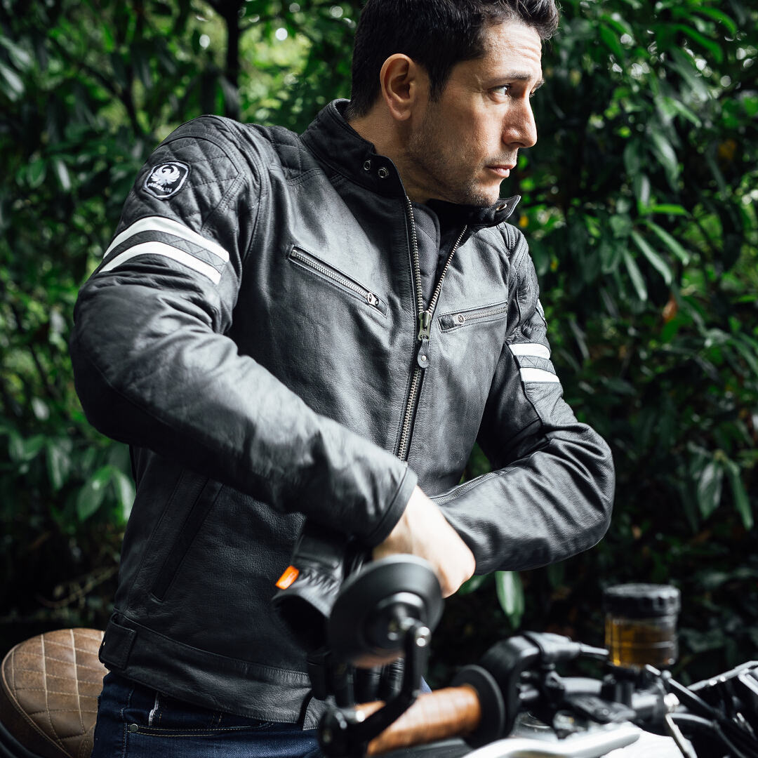 Merlin Hixon II D3O Motorrad Lederjacke schwarz 4XL Abbildung 7