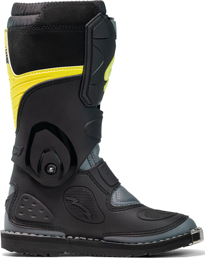 Sidi Flame Børn Motocross Støvler sort/grå/gul 39 Figur 4
