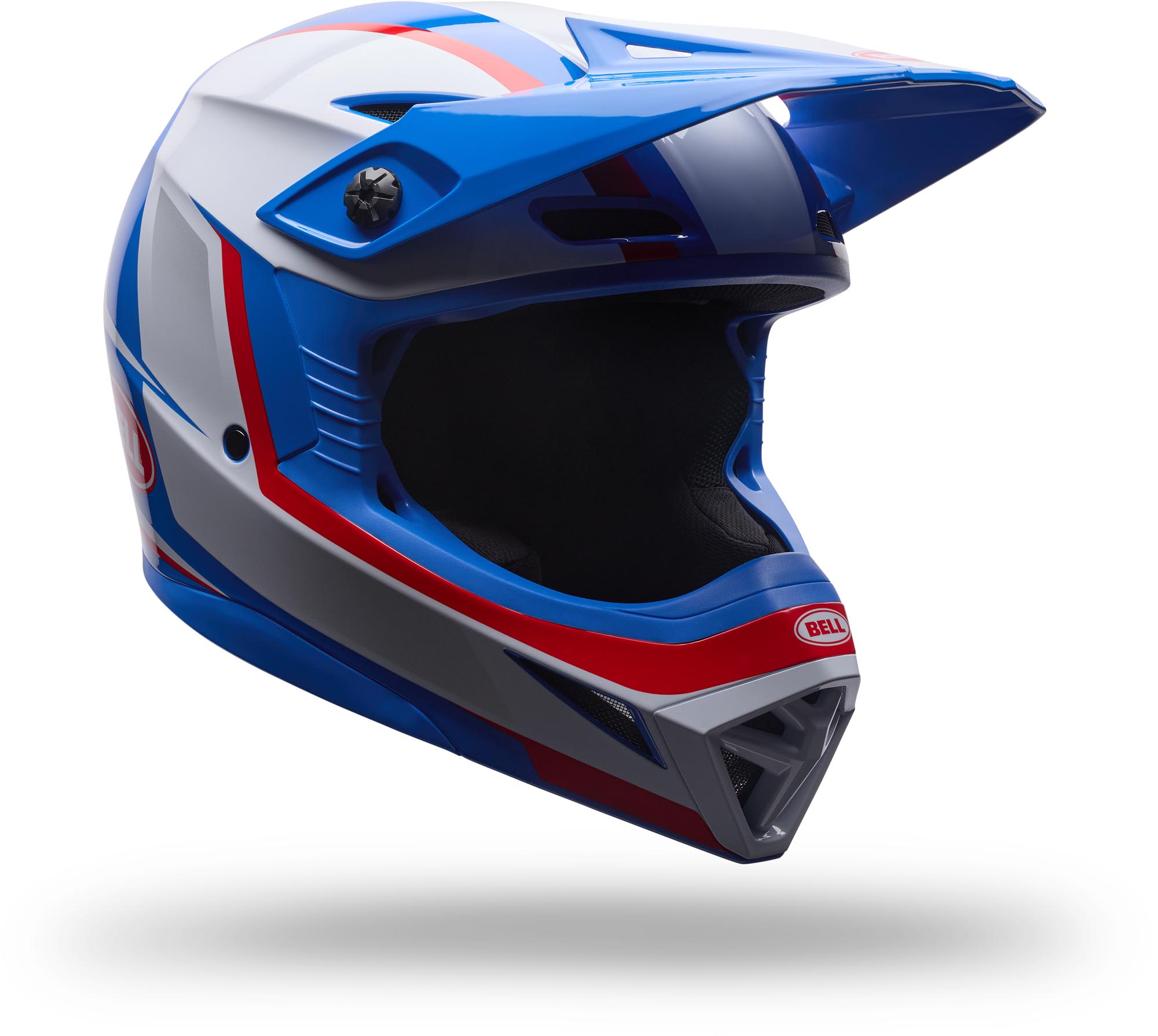 Bell MX-10 MIPS Spiral Casco da motocross giovanile bianco/rosso/blu Y/M (51/52) Figura 1