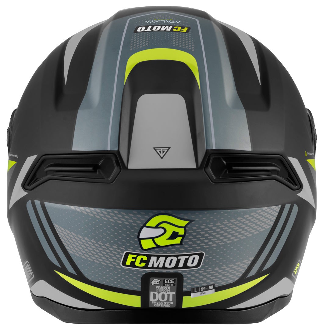 FC-Moto FF114B Zeron Hjelm sort mat/gul 2XL Figur 4