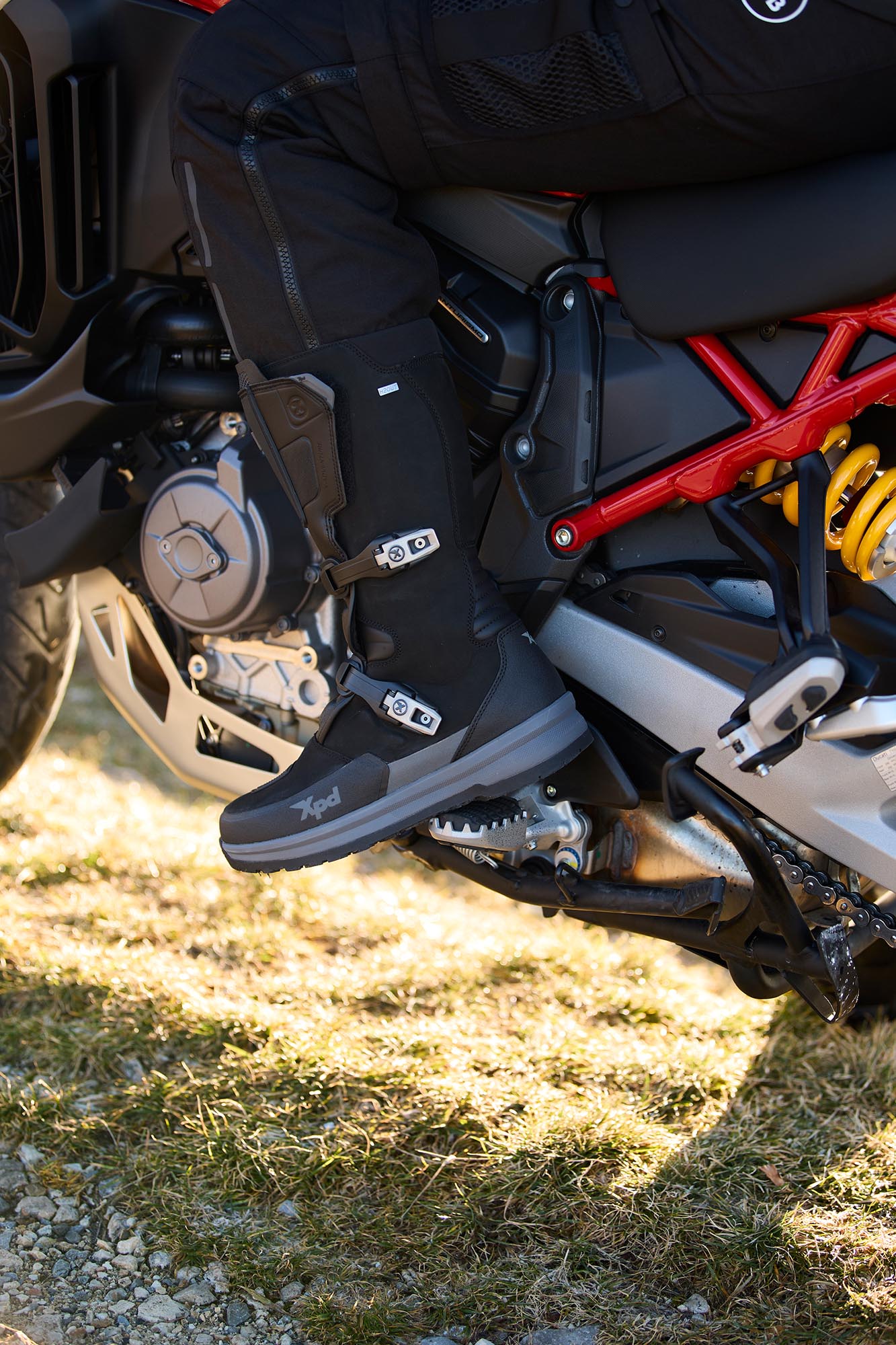 Side view of XPD X-Adventure H2Out Motorcycle Boots