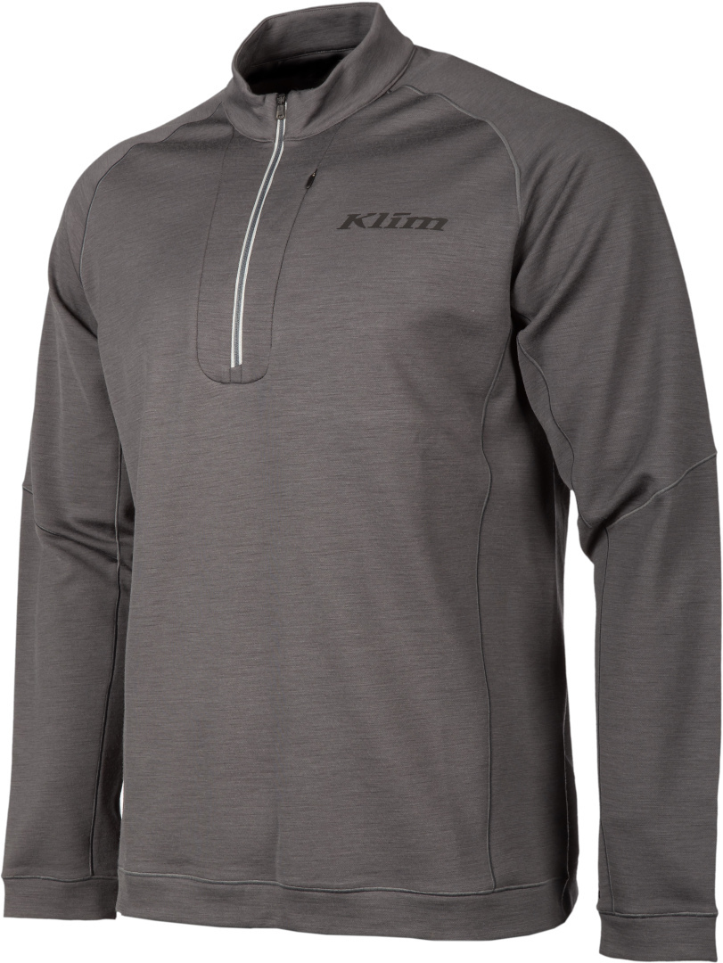 Klim Teton Merino 1/4 Zip Tricou funcțional Gri S Figura 1
