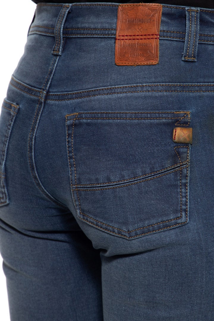 Queen Kerosin Motogear Light Blue Dames Motor Jeans 31 Figuur 3