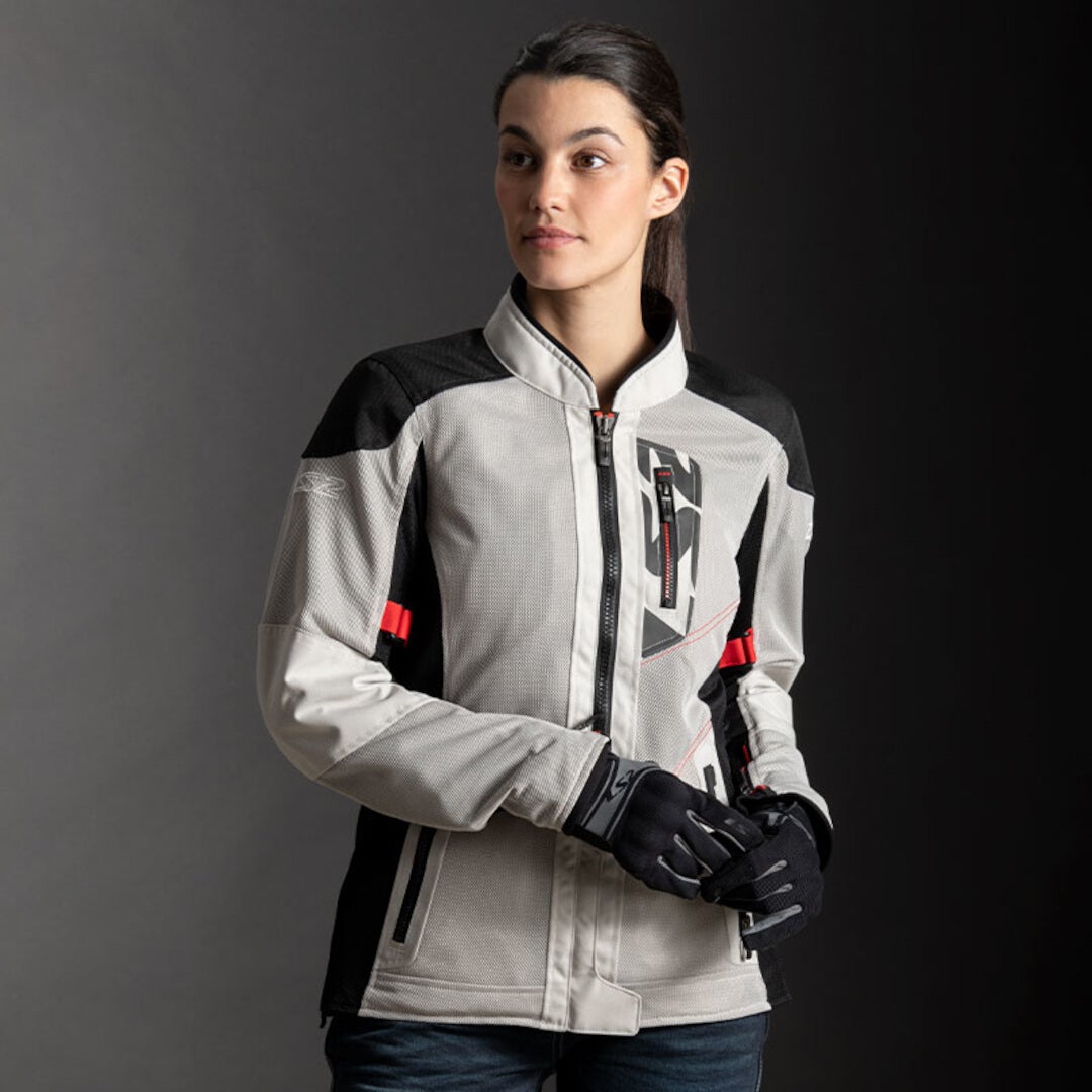 LS2 Alba Jachetă textilă pentru motociclete pentru doamne Gri deschis/negru S Figura 3
