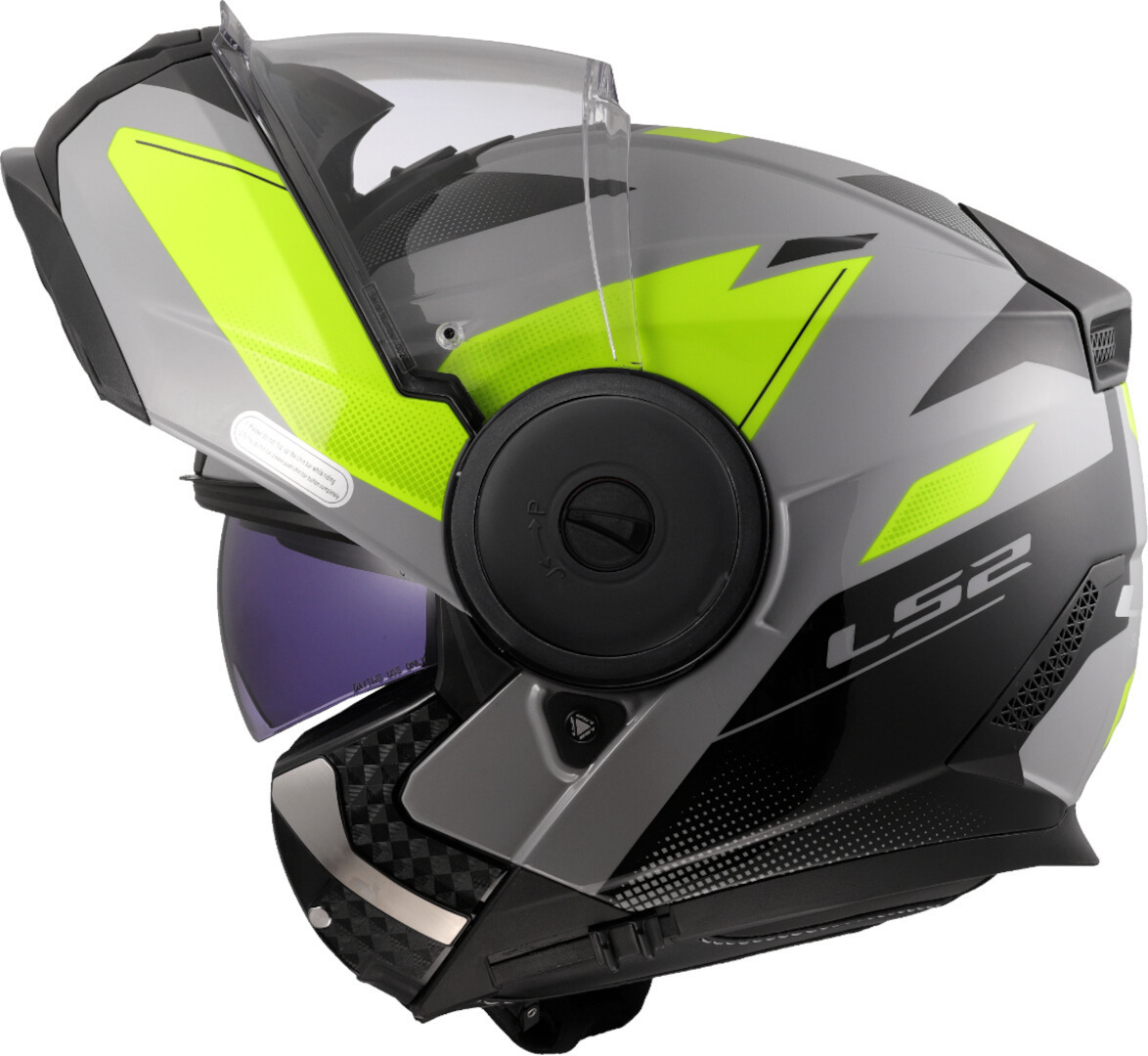 LS2 FF902 Scope II Duria Casco Grigio/Giallo neon S (55/56) Figura 8