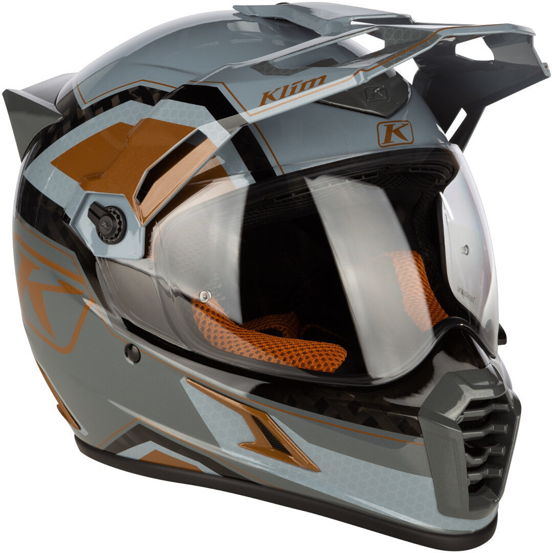 Klim Krios Pro Rally ECE/DOT Carbon Enduro hjelm bronze/sort/grå M (57/58) Figur 3
