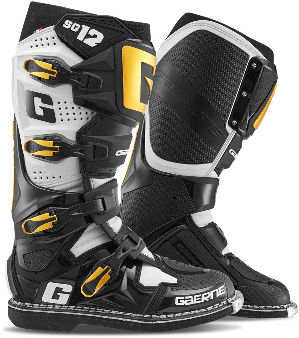Gaerne SG-12 Bottes de motocross Noir/Blanc/Or 49 Figure 1