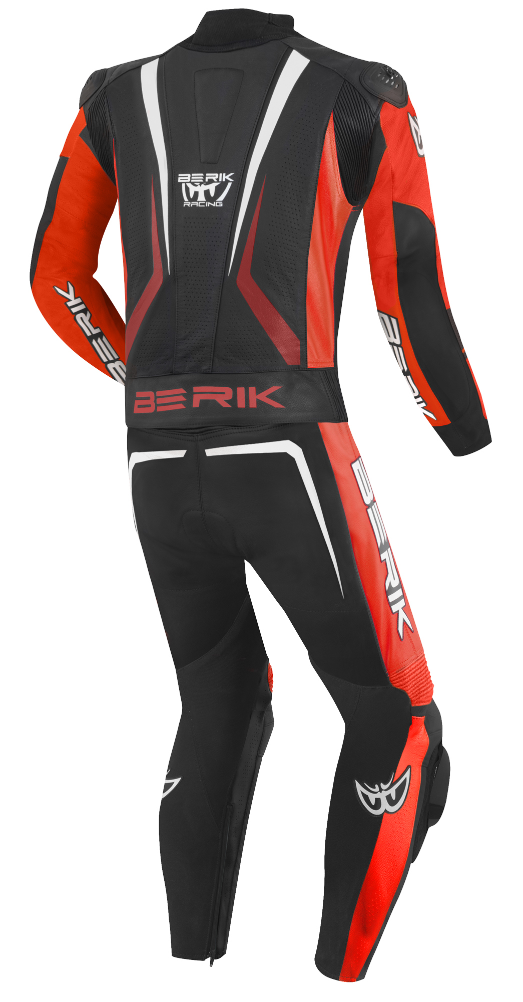 Berik Absolute GP2 Two Piece Motorcycle Leather Suit black/neon-red/white 58 Figure 2