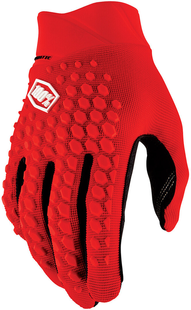 100% Geomatic Bicycle Gloves red M Figure 1