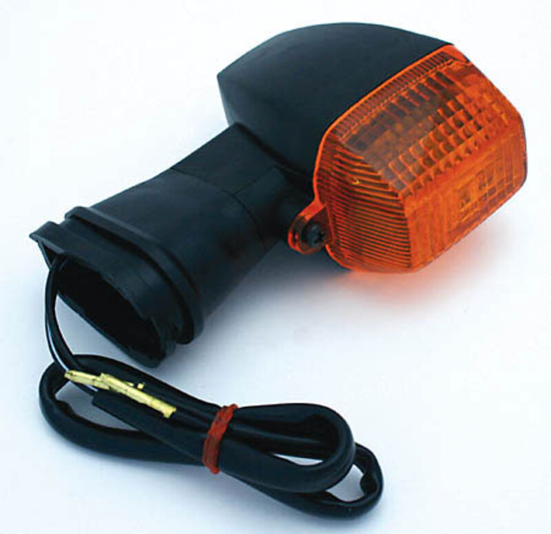 HIGHSIDER Smart Kawasaki Style Lampa Indikator Kropp Svart / Lins Orange (1st), Fram & Bak Figur 1