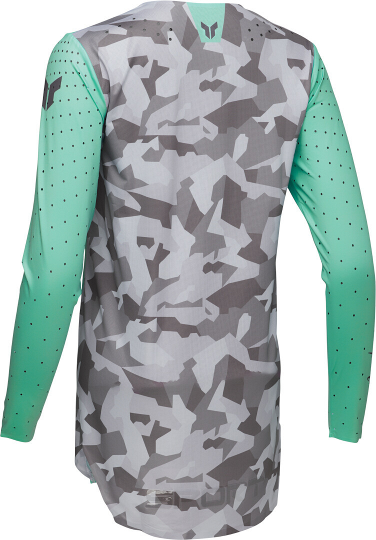 Thor Sportmode Shadow Tricou feminin de motocross verde/gri XL Figura 4