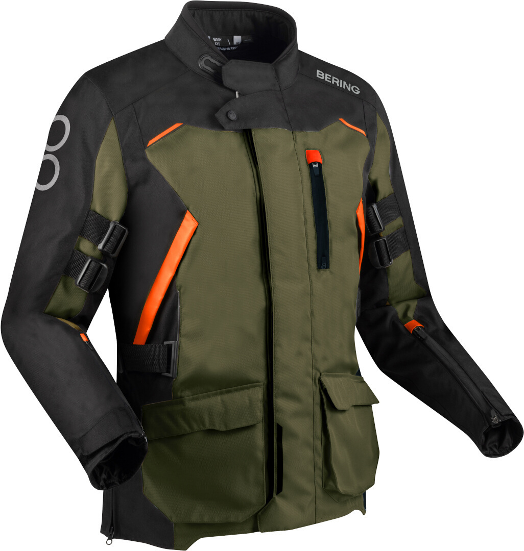 Bering Zephyr waterproof Motorcycle Textile Jacket Khaki/Black L Figure 1