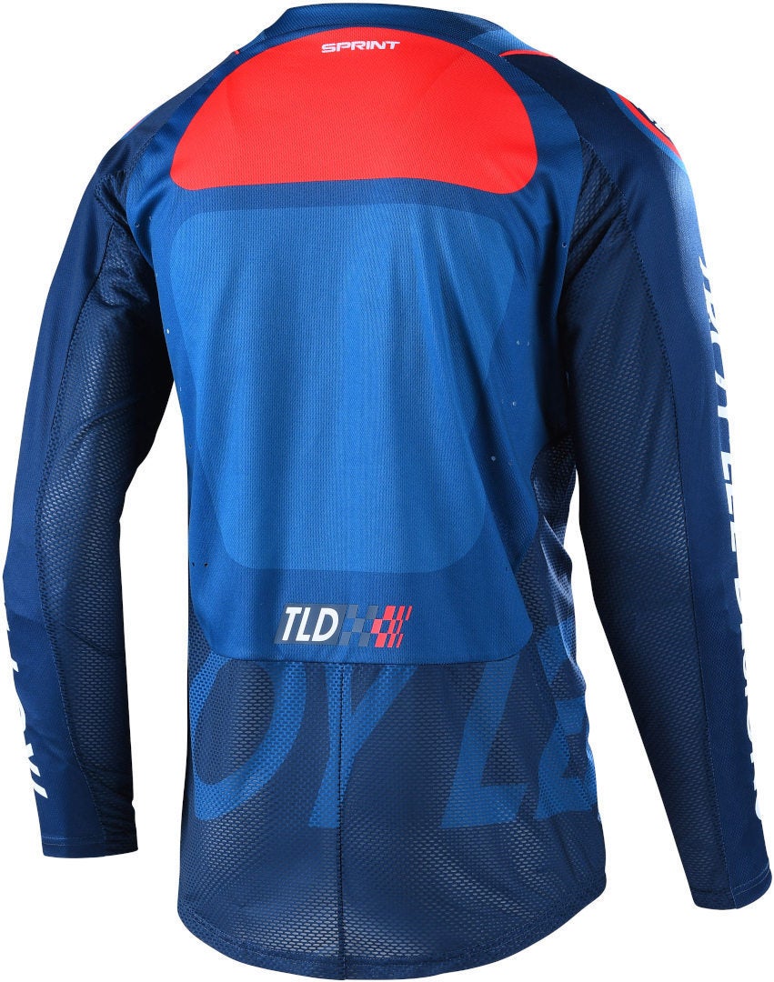 Troy Lee Designs Sprint Drop In Youth Bicycle Jersey dark blue/light blue/red S Figure 2