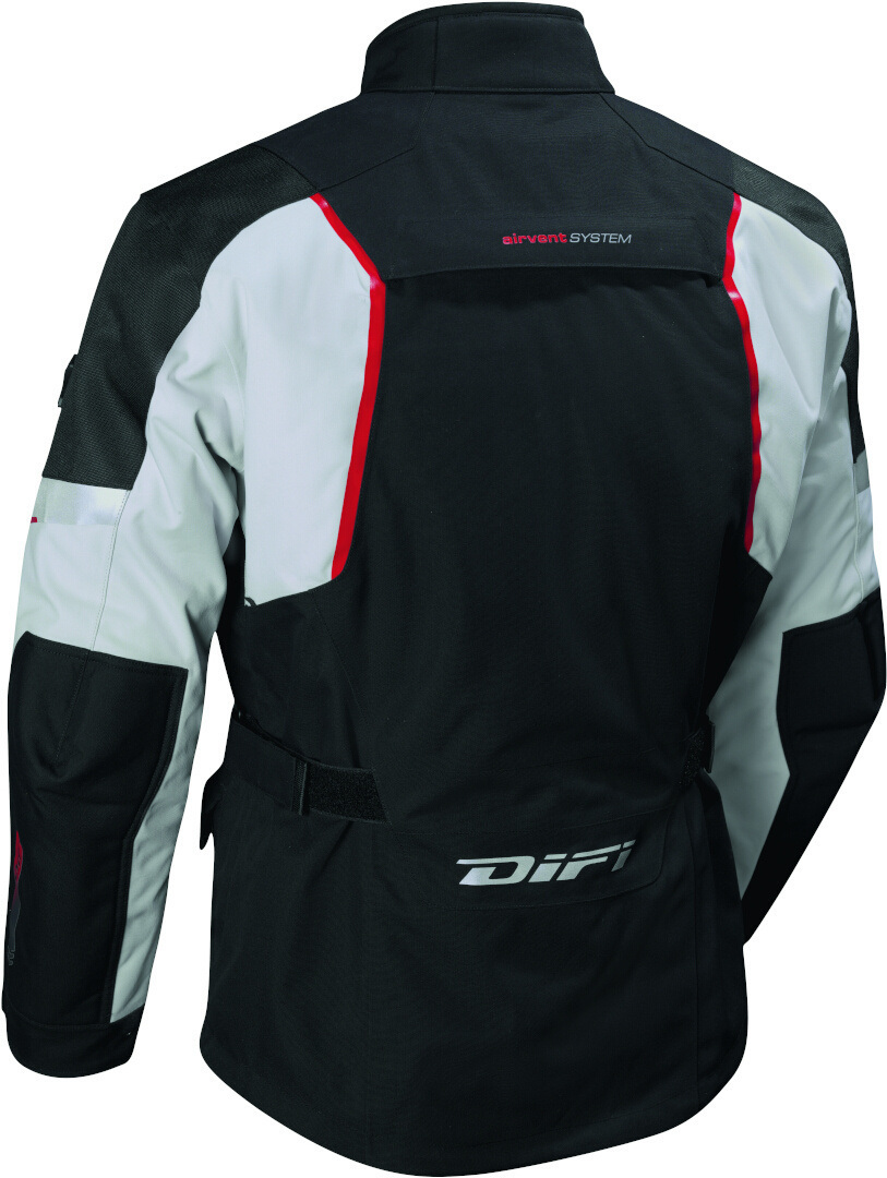 DIFI Toronto Aerotex waterproof Motorcycle Textile Jacket light grey/black/red 3XL Figure 2