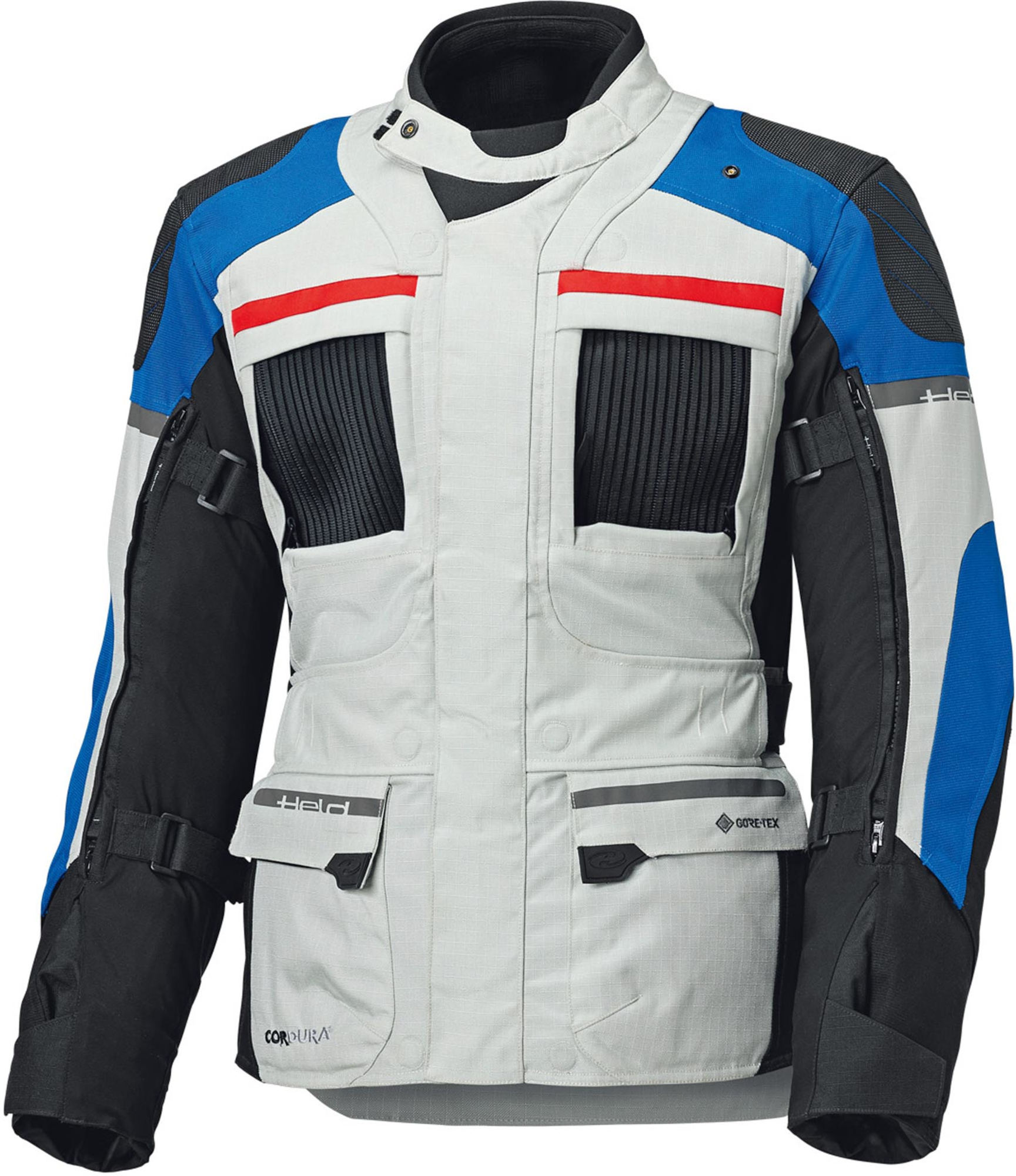 Held Carese 3 Adventure Motorcycle Textile Jacket grey/blue 4XL Figure 3