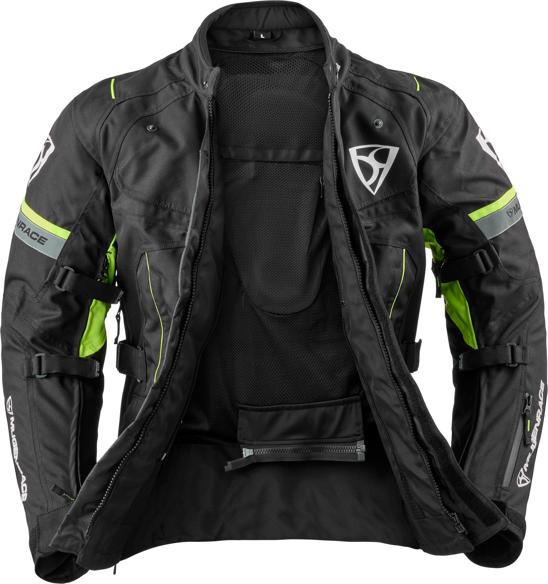 MUGENRACE T-Uno waterdichte motorfiets textieljas Zwart/Geel M Figuur 3