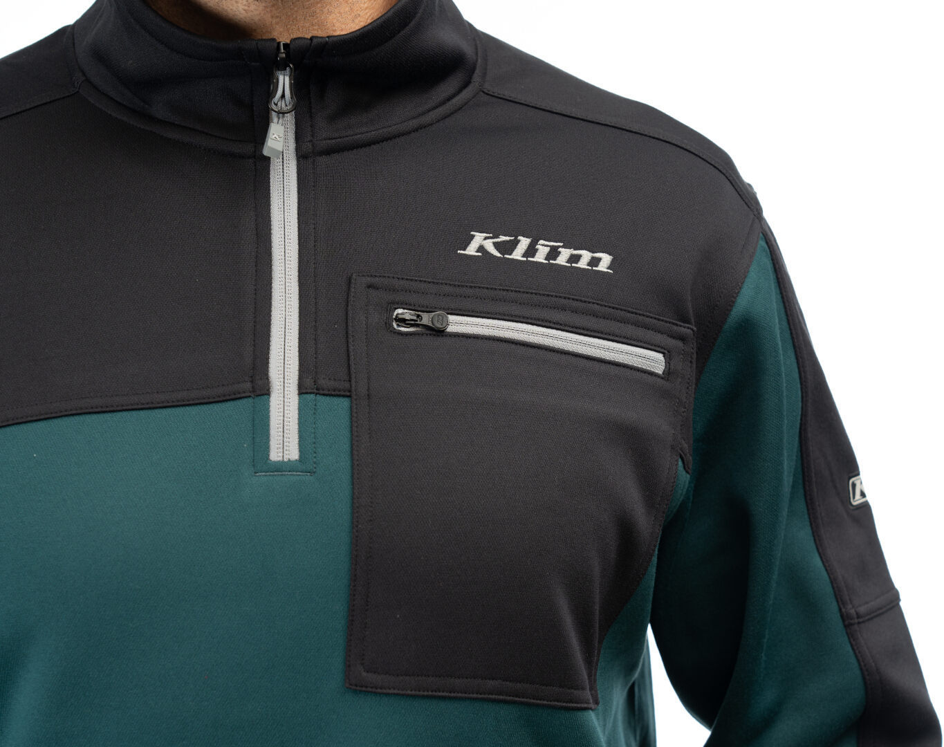 Klim Glacier 1/4 lynlås pullover benzin/sort XL Figur 2