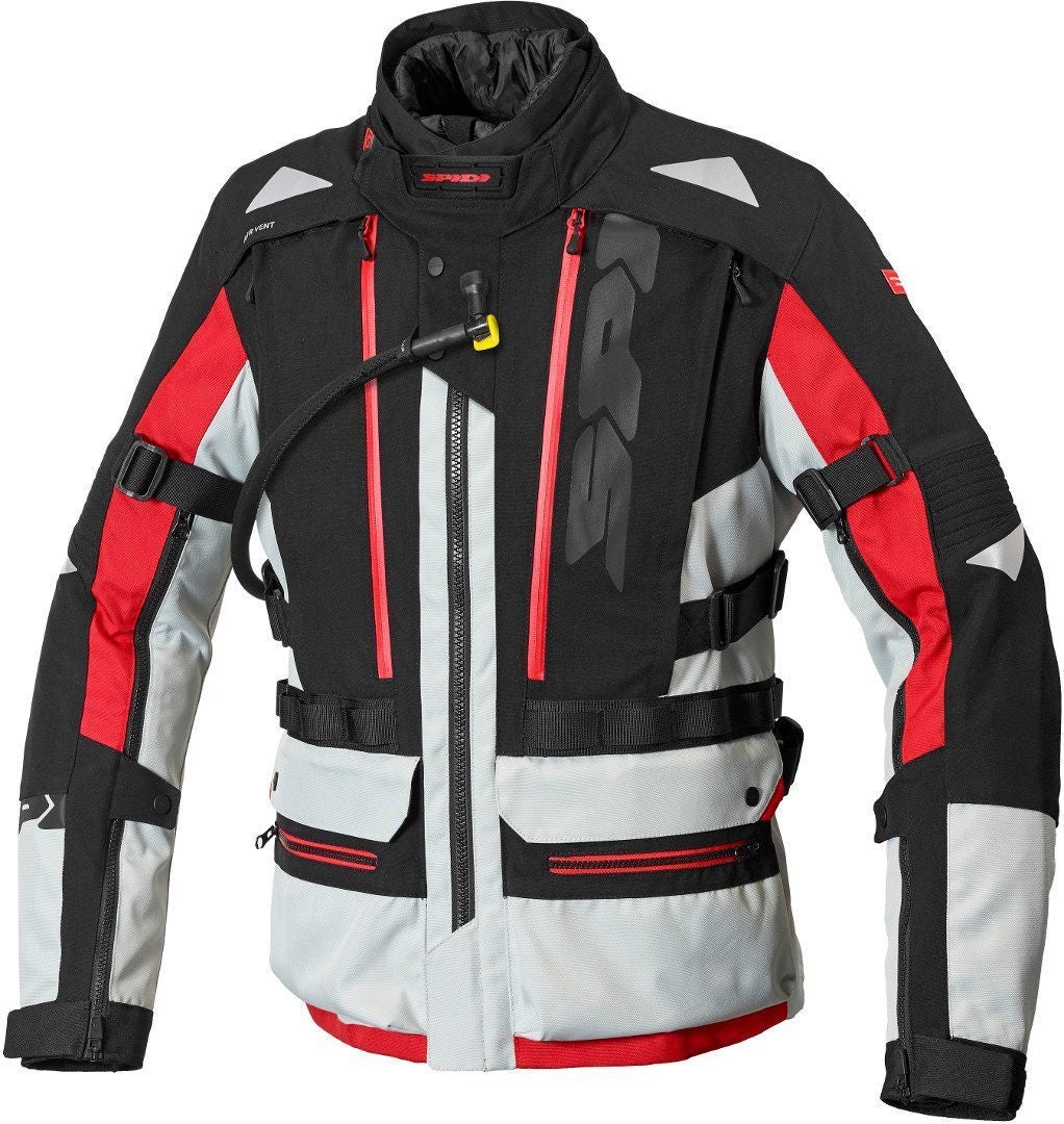 Spidi H2Out Allroad Motorcycle Textile Jacket black/grey/red XXL Figure 13