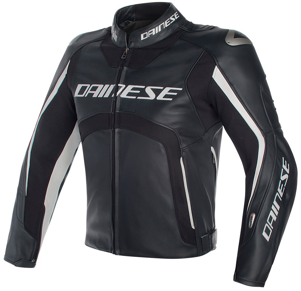 Dainese Misano D-Air Airbag Perforated Motorcycle Leather Jacket black/black/white 48 Figure 2