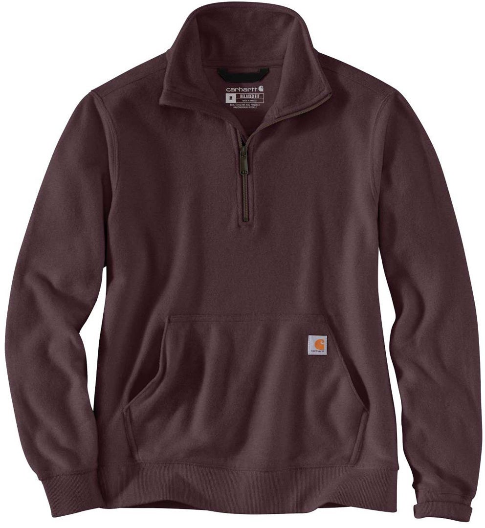Carhartt Midweight Half Zip Dame Sweatshirt Mørk violet S Figur 1