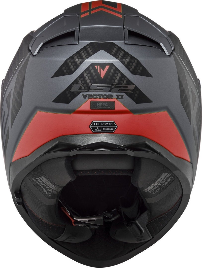 LS2 FF811 Vector II Splitter Casco grigio/rosso XS (53/54) Figura 3