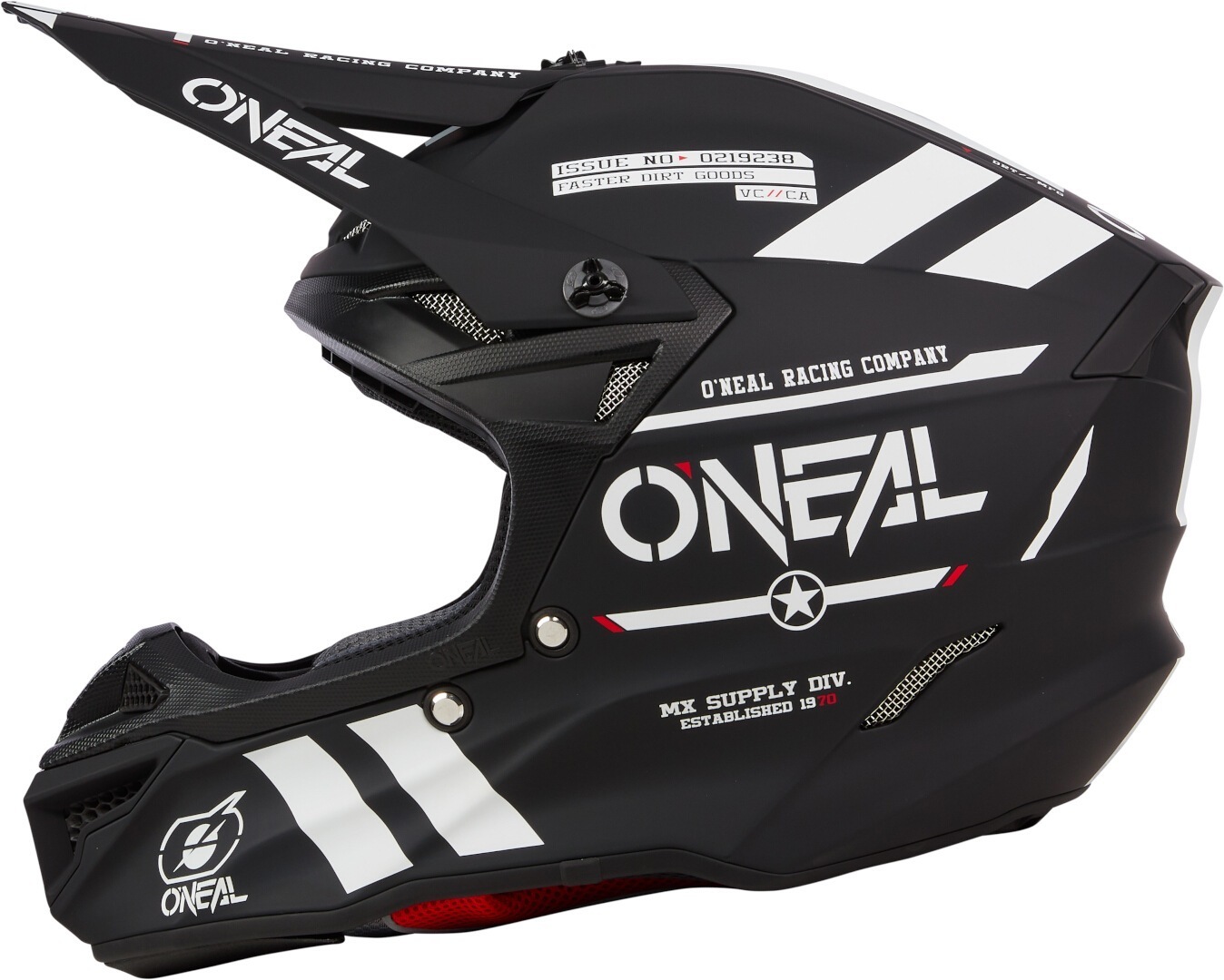 Oneal 5SRS Polyacrylite Warhawk Casco da motocross Bianco opaco/nero L Figura 4