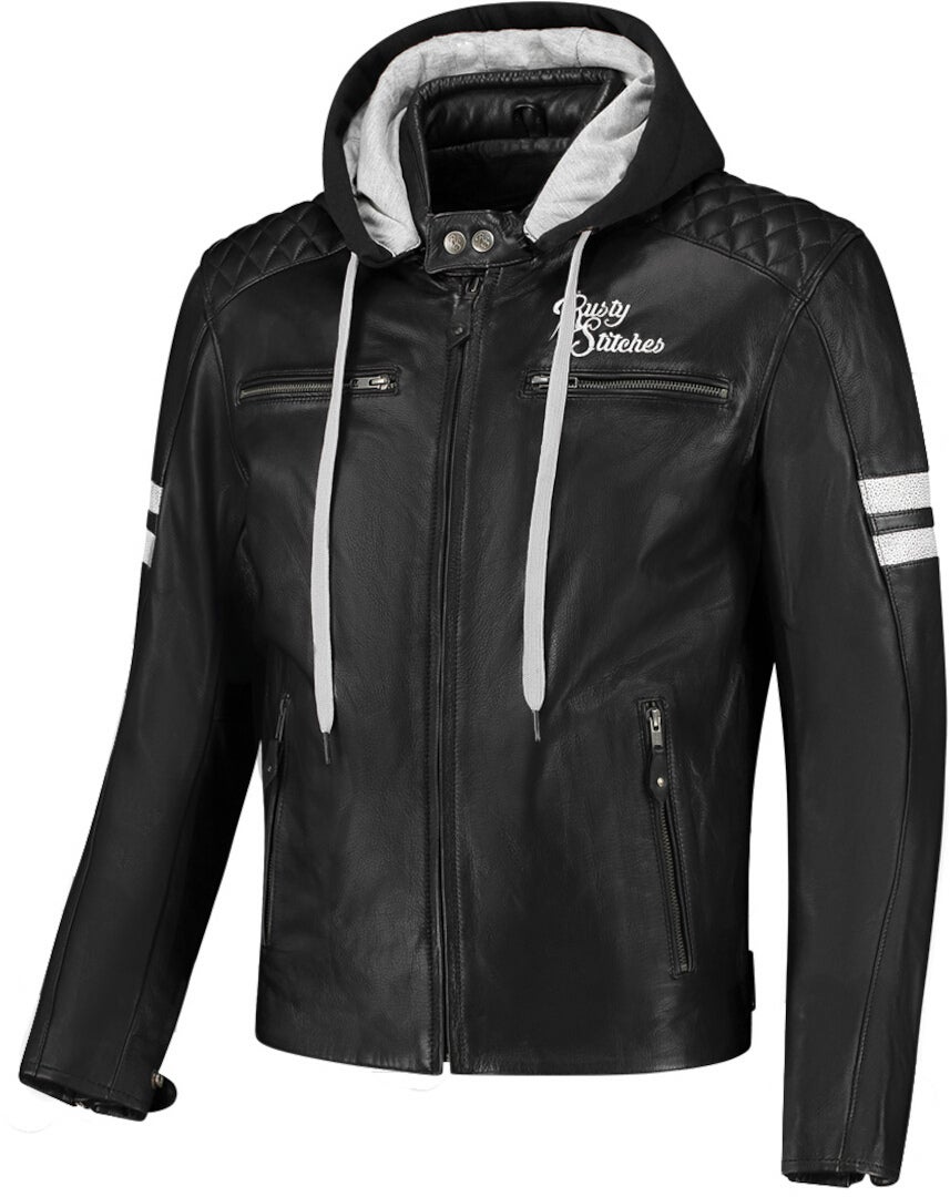 Rusty Stitches Jari Hooded V2 Giacca da moto in pelle
