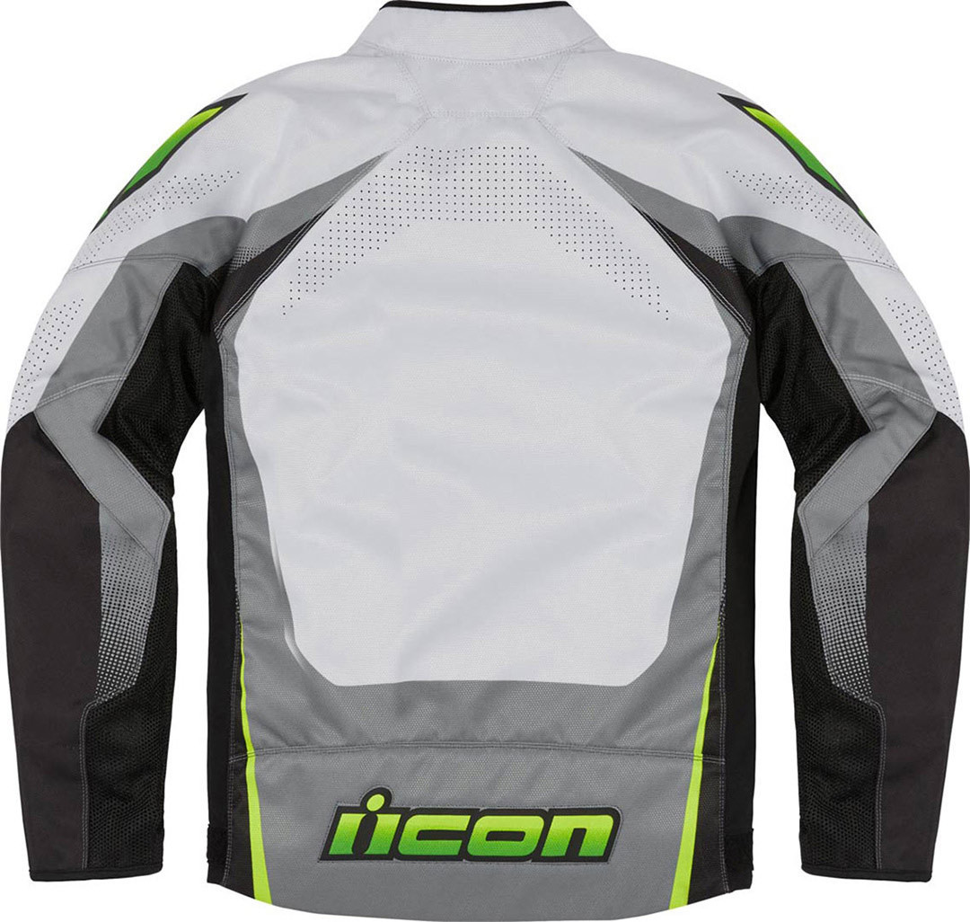 Icon Hooligan Ultrabolt Motorfiets textiel jas grijs/groen XXL Figuur 2