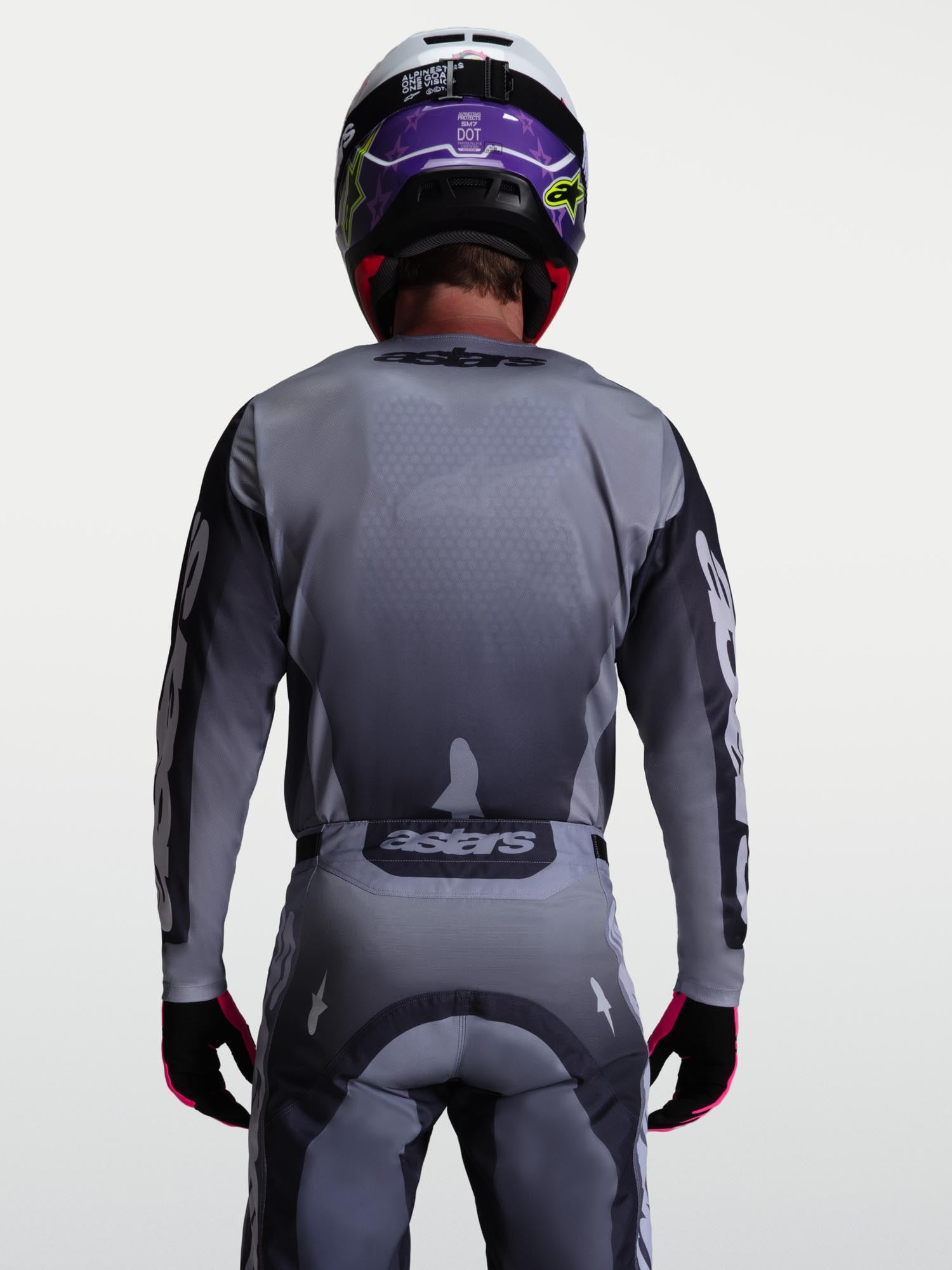 Alpinestars Racer Amber Motocross Jersey grau/lila XL Abbildung 9