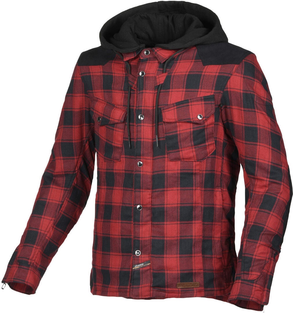 Macna Inland Plaid Motorcycle Textile Jacket red 3XL Figure 1