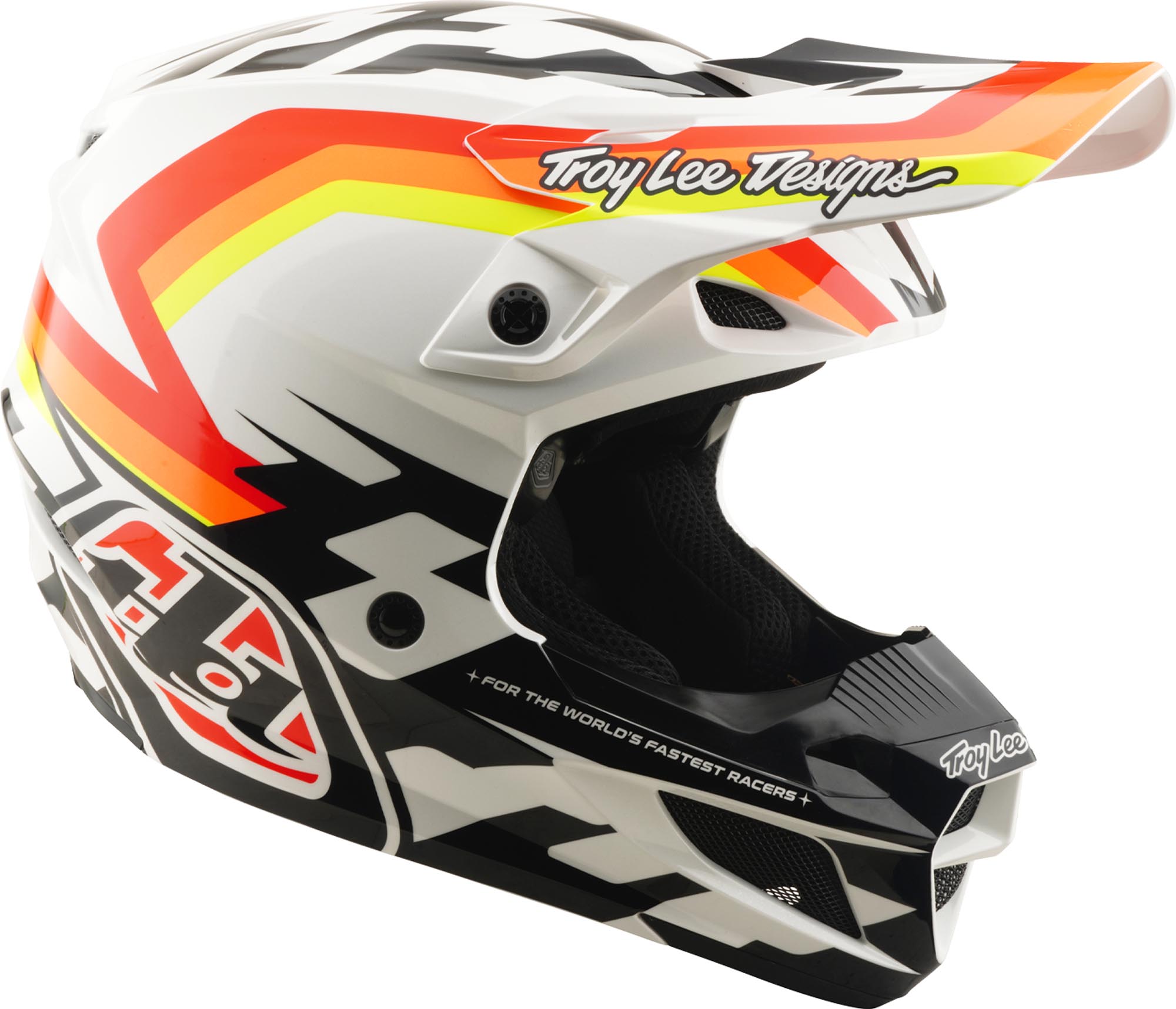 Troy Lee Designs SE5 Polycarbonate MIPS Dash Casco de motocross Naranja/Blanco M (57/58) Figura 2