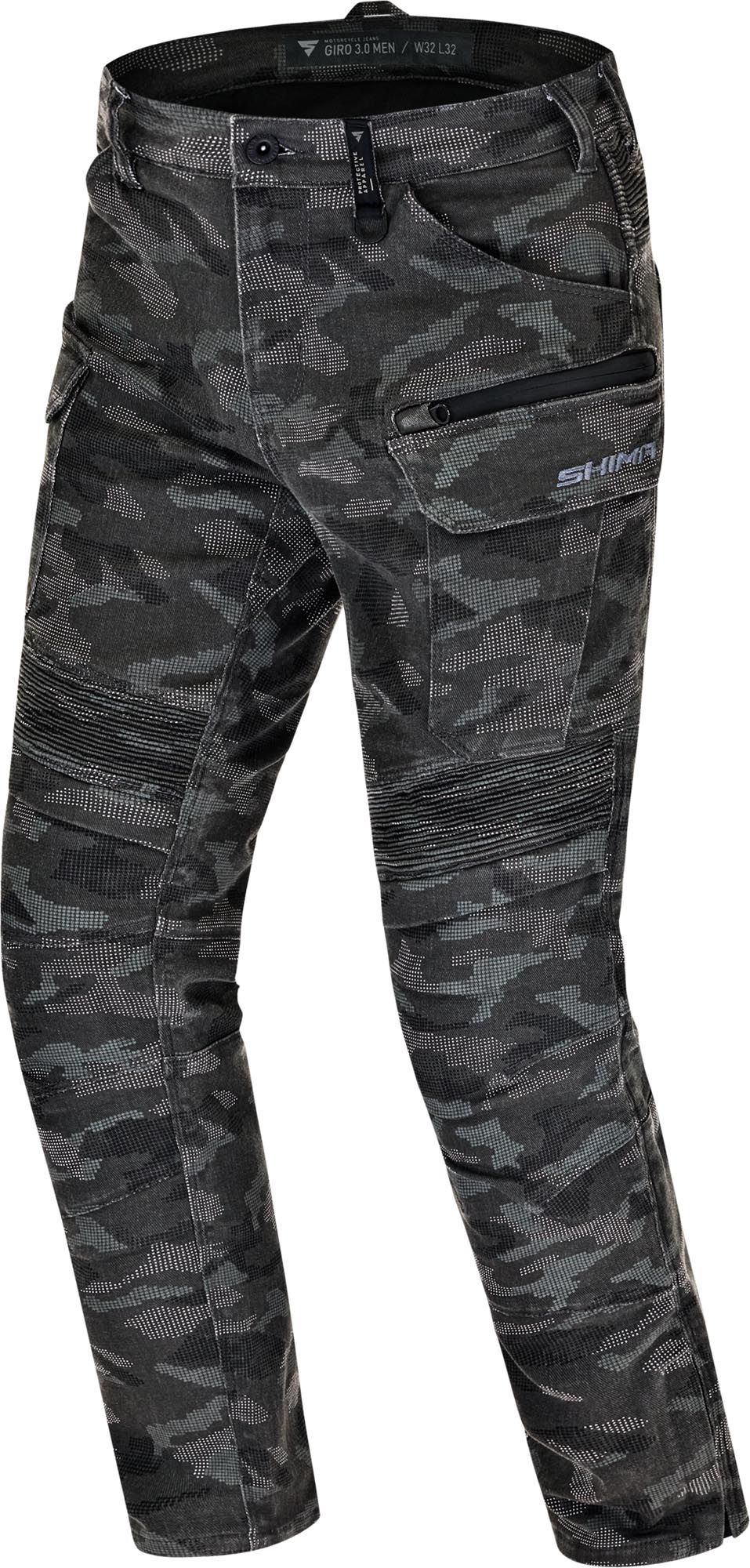 SHIMA Giro 3.0 Pantaloni textile pentru motociclete pentru doamne Negru/Camuflaj 24/30 Figura 1