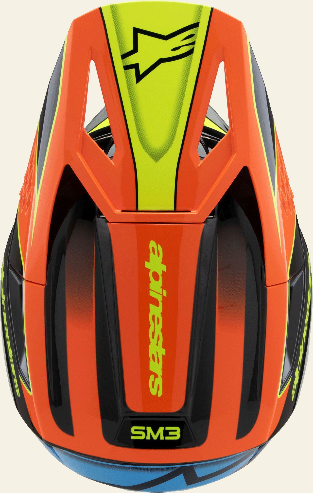 Alpinestars SM3 Fray Cască de motocross pentru tineret negru/albastru/galben Y/M (50/51) Figura 6
