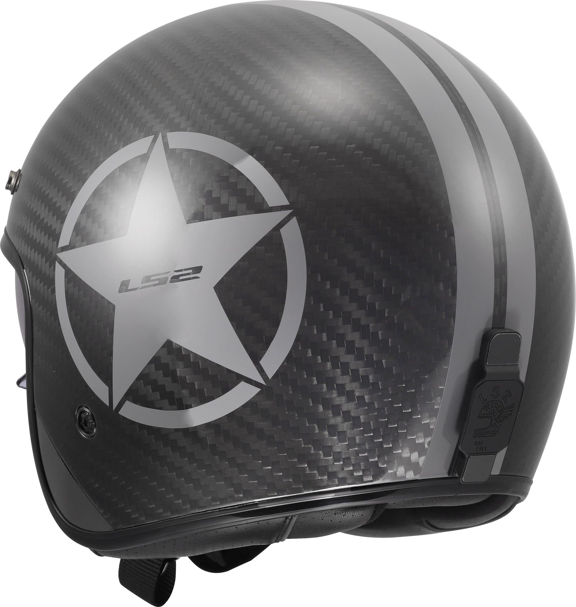 LS2 OF601 Bob II Carbon Star Jethelm grau XXL (63/64) Abbildung 4