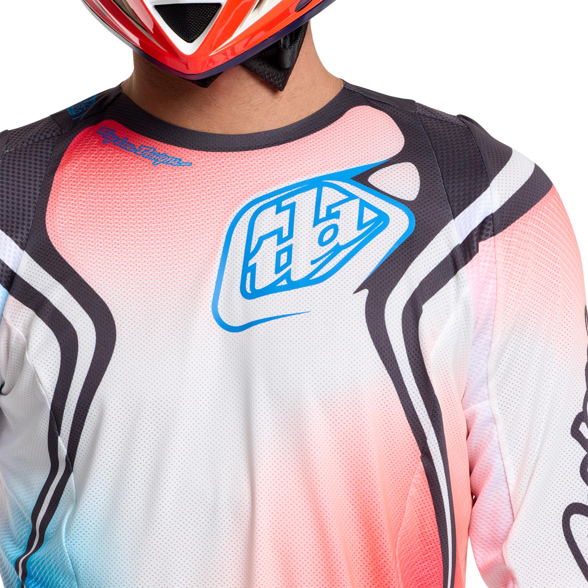 Troy Lee Designs SE Pro Wander Motocrosstrøje blå/hvid/sort/rød S Figur 5