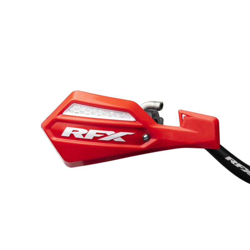 RFX Guardamanos de la serie 1 (rojo/blanco) con kit de montaje