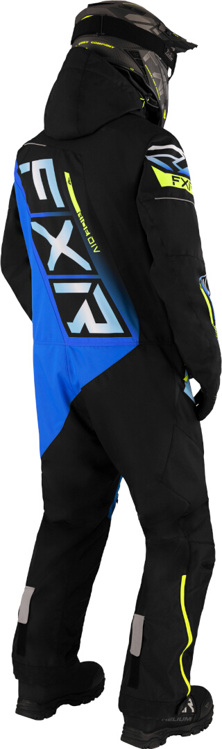 FXR CX Lite 2023 One Piece Snowmobile Suit black/blue/yellow 2XL Figure 2