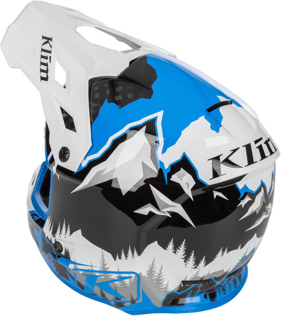 Klim F3 Carbon DNA Cască de snowmobil Negru/Alb/Albastru M (56/57) Figura 3