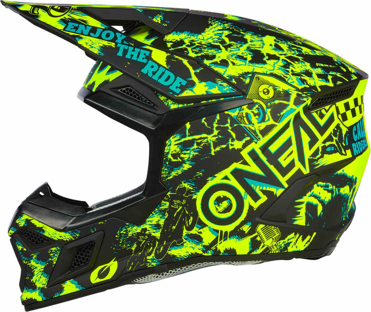 Oneal 3SRS Assault Neon Casco Motocross L (59/60) Figura 3