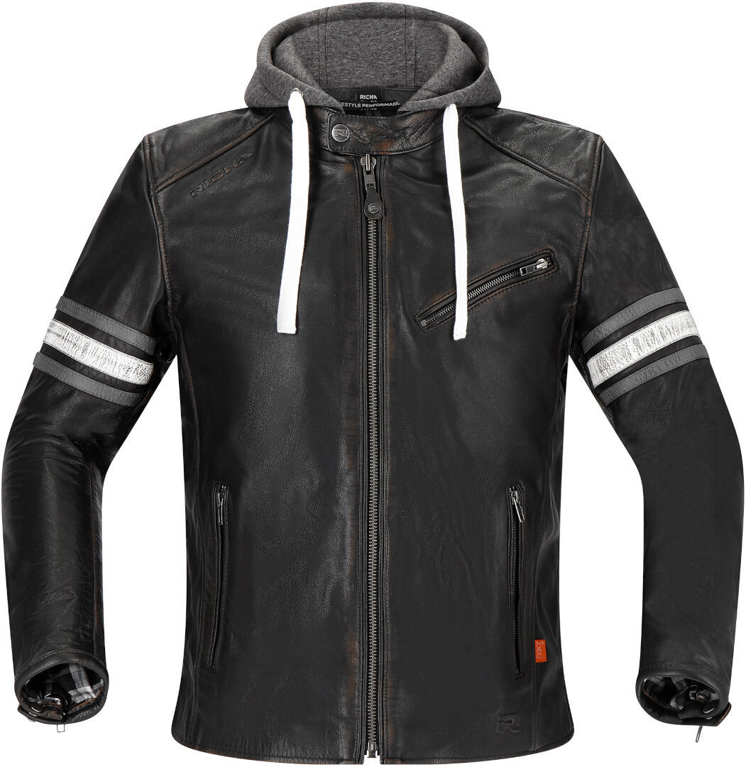Richa Toulon 2 Jachetă de piele de motocicletă Negru/gri 60 Figura 1