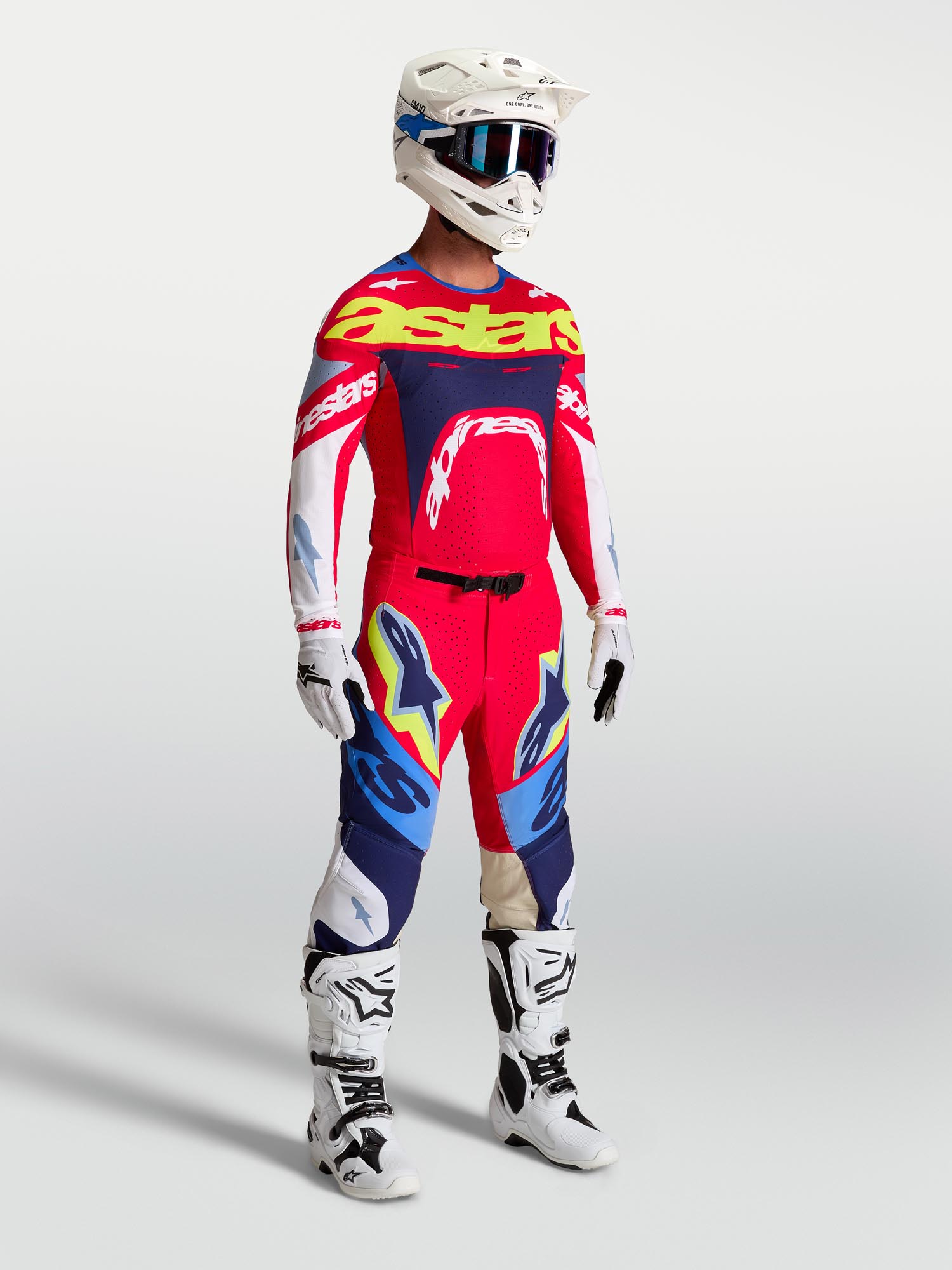 Alpinestars Supertech Dyna Motocross Jersey red/white/blue L Figure 3