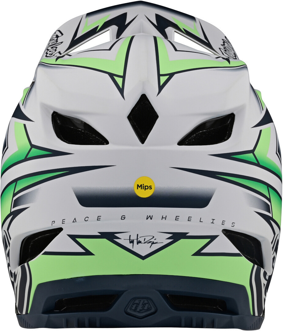 Troy Lee Designs D4 MIPS Composite Volt Downhill Helmet white/green S (55/56) Figure 6