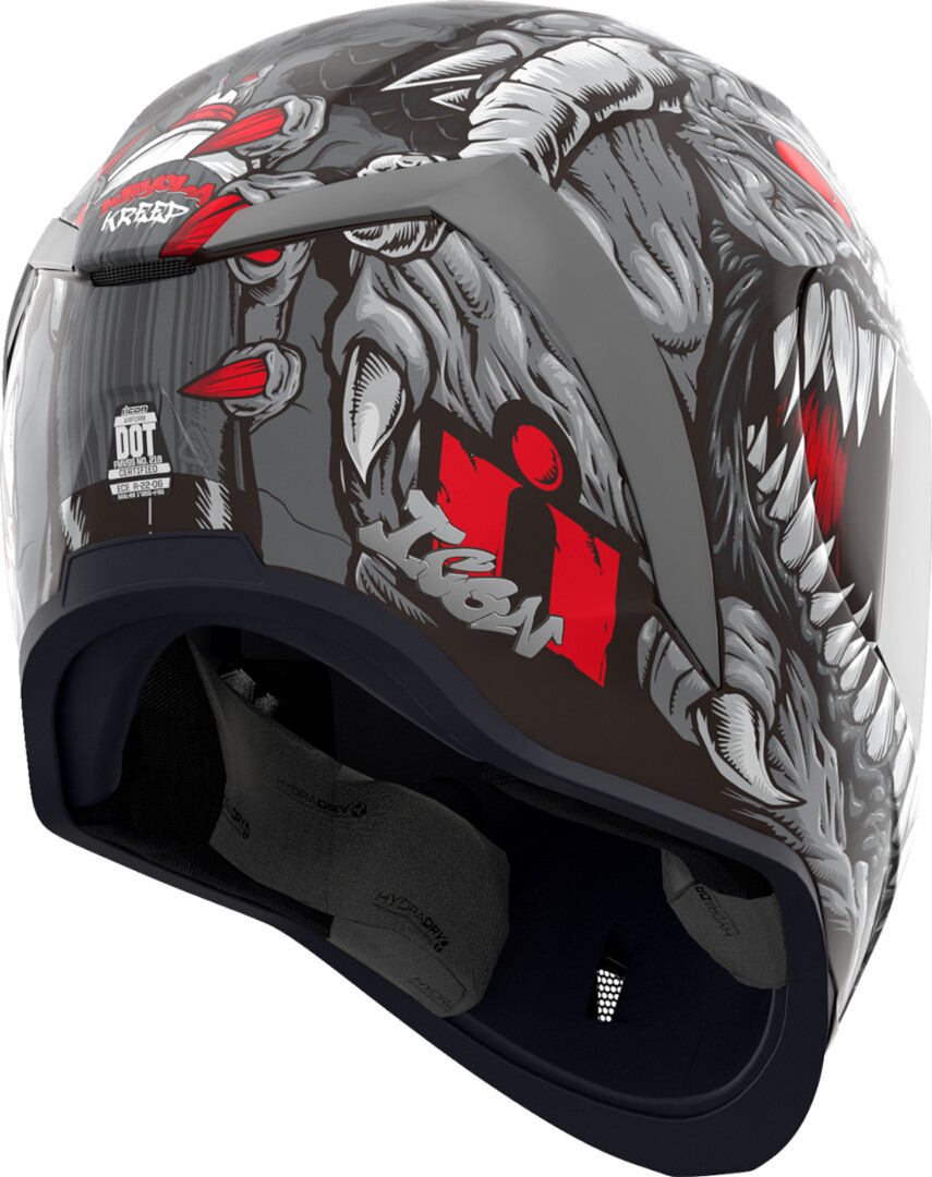 Icon Airform Kryola Kreep MIPS Hjälm Grå/röd XS (53/54) Figur 4